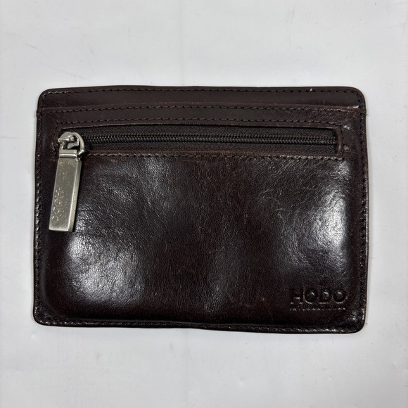 Hobo International Handbags - HOBO International Brown Leather 'Euro Slide' Card Holder Wallet Coin Purse